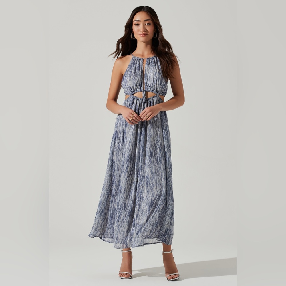 MID CUTOUT SLEEVELESS MAXI DRESS